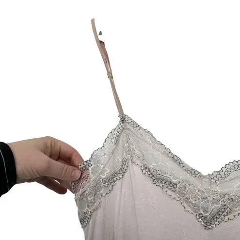 Eberjay Eberjey Blush Pink Lace Trim Romper Pajamas Sleepwear Delicate Lightweight