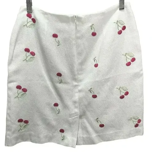 J.G. Hook Cherry Mini Skirt Size Small White
