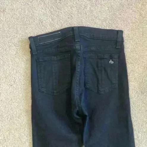 Rag and Bone  black 10 inch skinny high rise jeans in size 26 - Image 4