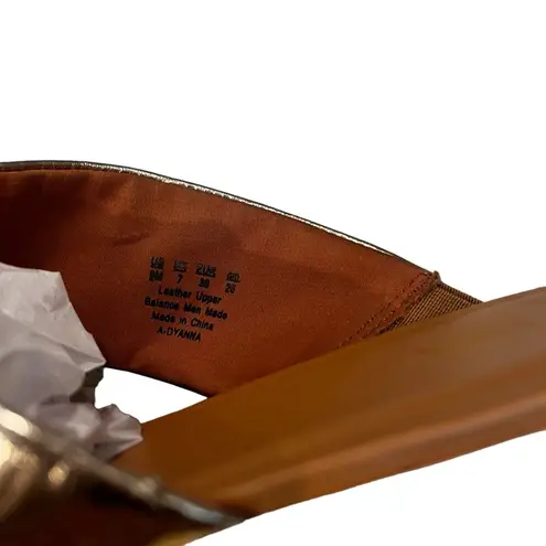 SARTO by Franco Sarto Dyanna Platform Slide Sandal in Gold Leather, Sz 9 White