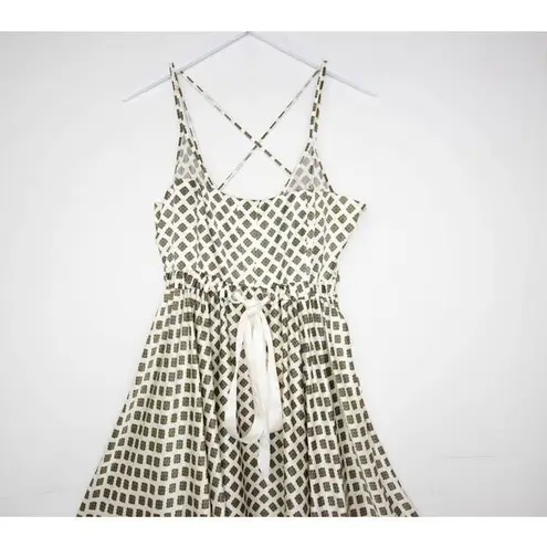 Cinq à Sept NEW Cinq à Sept 100% Silk Geneva Empire-waist Mini Dress, Ivory, L