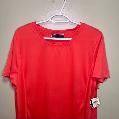 Karen Scott NWT Peach Orange Scoop Neck Short Sleeve T-Shirt XL Moisture Wicking