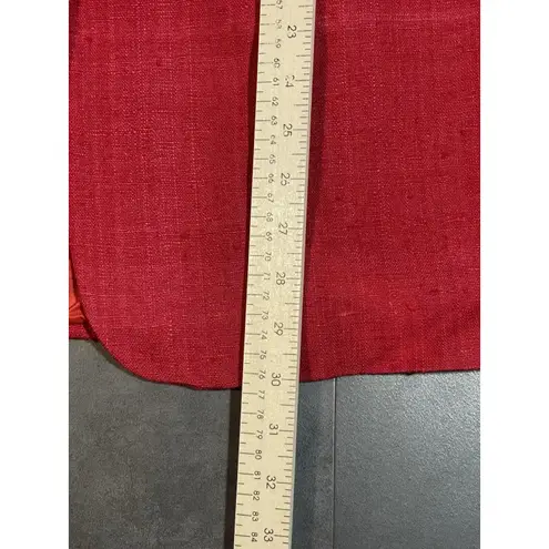 Vtg Lord & Taylor Size 12Red 100% Silk Blazer E0130 Red