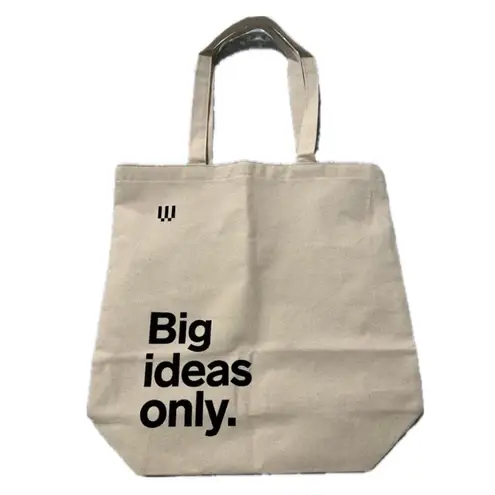 Wired NWOT Magazine Manhattan 'Big Ideas Only' Novelty Natural Canvas Tote Bag