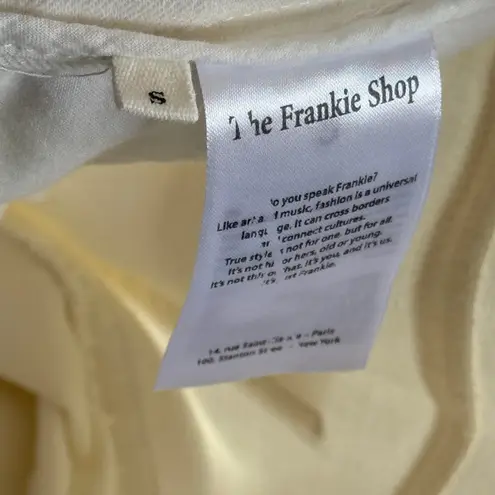 The Frankie Shop Hailey Denim Oversized Cargo Pants in White Size Small