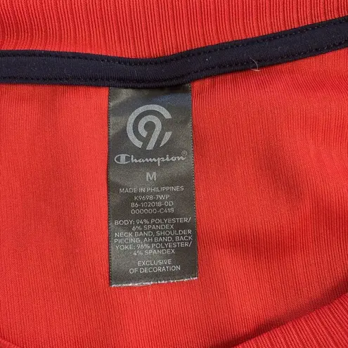 Champion  Duo Dry Womens Red Flame Sleeveless Polyester Pullover Tank Top Size M