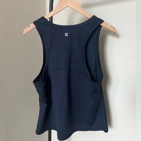 Sweaty Betty  Navy Blue All Day Racerback Crop Tank