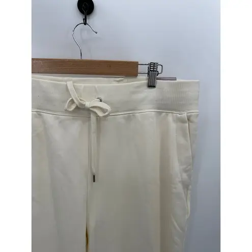 Calia Pants Women XXL NWT Cream Unbleached Straight Leg Crop Drawstring