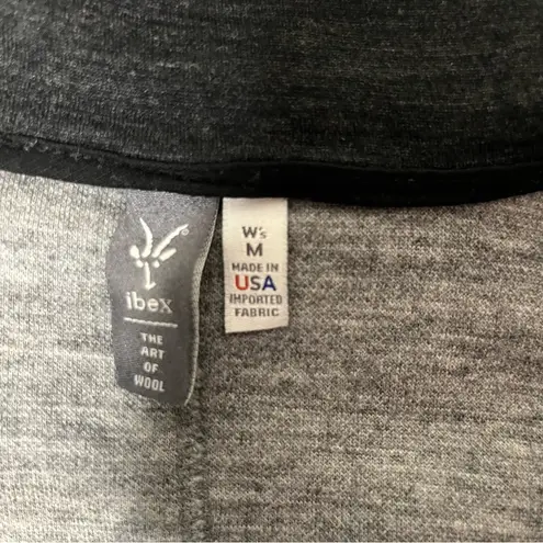 IBEX Merino Wool Jacket Sweater Heather Grey Full Zip Womens Size Medium USA Gray