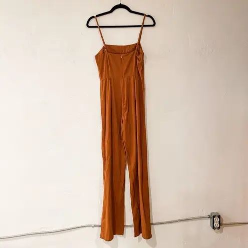 WVN Tessa Cotton Jumpsuit in Mocha Brown XS