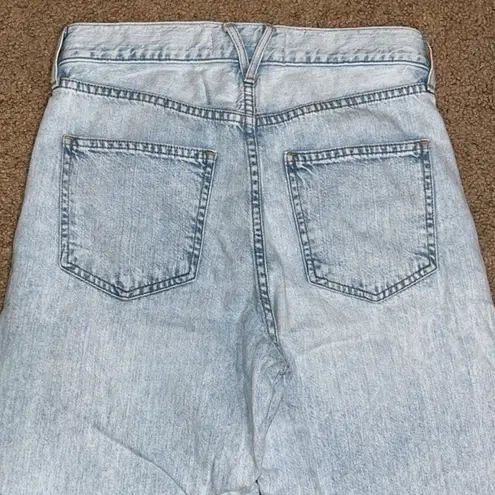 Veronica Beard Taylor Cropped Wide Leg High Waist Raw Hem Jean Pale Stone 27