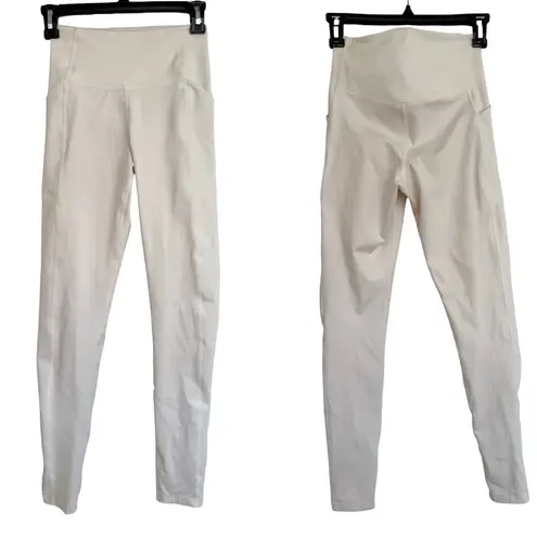 Girlfriend Collective Moon Compressive Pocket High Waist Leggings Pants S White