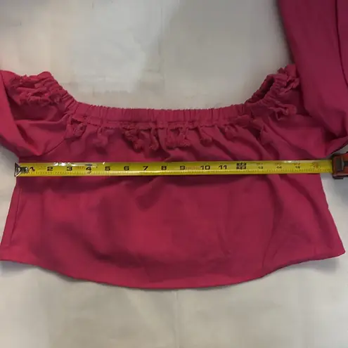 SheIn  Pink Two Piece Tassel Set 4 Rainbow Summer Boho Coquette Girl Festival