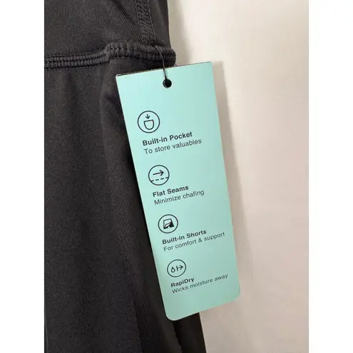 Ideology Skort Athletic Tennis Golf Built-In Shorts Pocket Black L