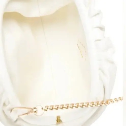 Understated Leather Leather White Crossbody Bag