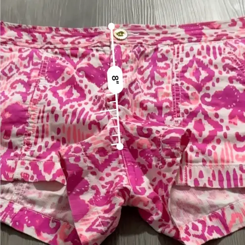 Lilly Pulitzer Liana Mid Rise Shorts in Tons of Fun Magenta Sz 6