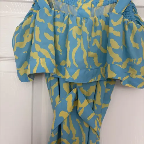 Derek Lam 10 Crosby x RTR Scribble Midi Dress Size 38 (Size 6) Blue