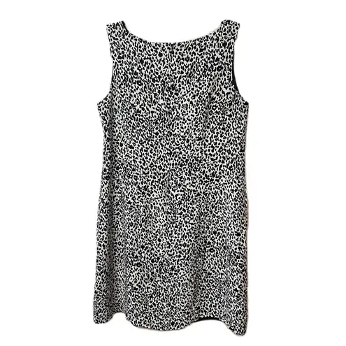 Papell Boutique Leopard Print Sleeveless Shift Dress Size 14P