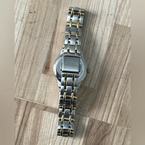 Citizen Eco-Drive Solar Ladies Watch White Dial Two-Tone Bracelet New Crystal