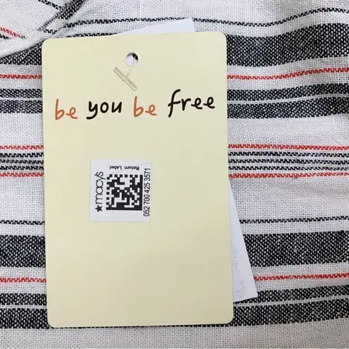 NWT Kelly Renee Linen Blend Women’s Size Medium Striped Romper Gray