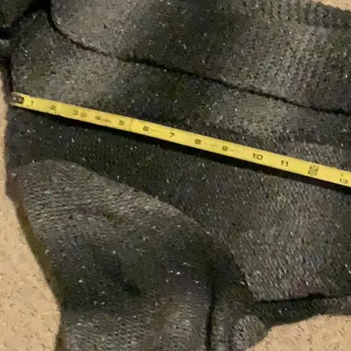 Style & Co. Dark Gray and Silver Knit Cardigan Black Size XL