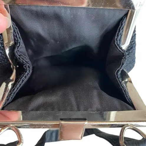 The Sak micro mini bag black crochet