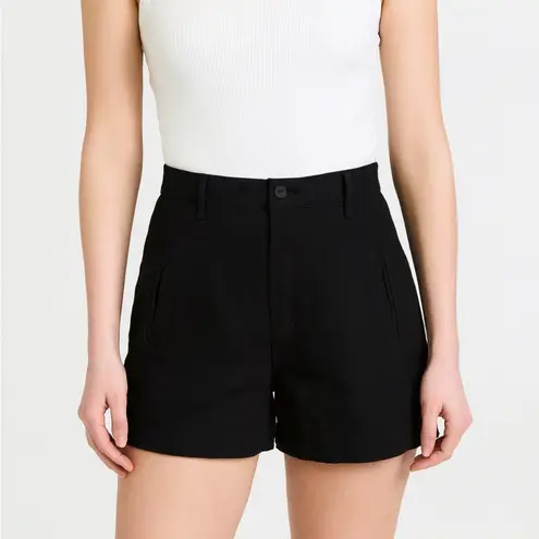 Mother Elegant Black High Waist Women's Shorts. Size