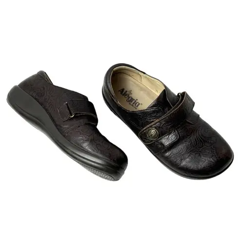 Alegria Brown Leather Espresso Gale Slip On Joleen Comfort Shoes Size 12