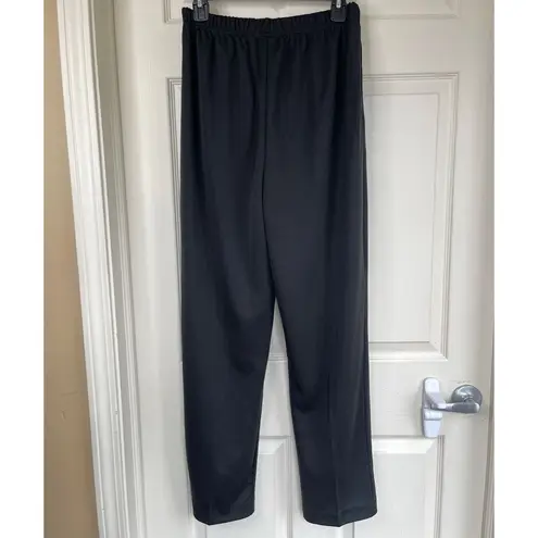 Blair Pull-on Elastic Waist Straight Leg Pants (Black) - 12