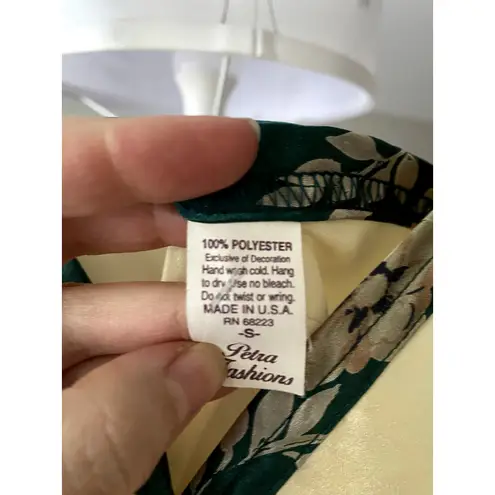 1990's Vintage Silky Butter Yellow Cami Small Slip Slouchy Slinky Bella Feminine