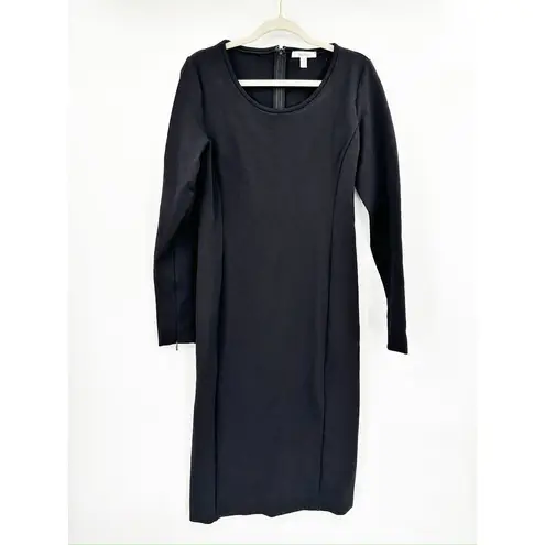 Max Mara Black Onore Long Sleeve Jersey Midi Dress Size 12