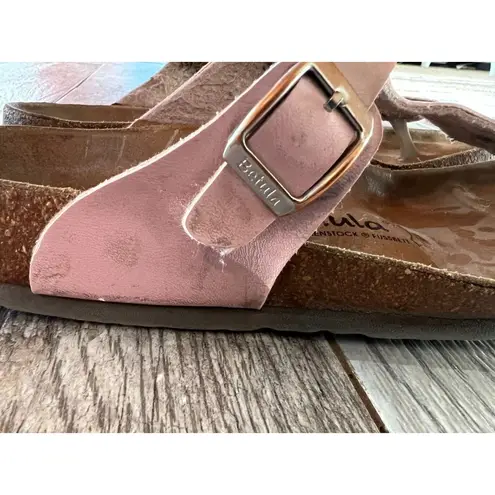 Betula Birkenstock Gizeh Slip on Thongs Sandals size 7 Flip Flips EUR 38 Shoes Pink
