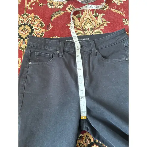 Chicos Black High Rise Straight Leg Jeans Womens Size US 8P/Chico 1P Denim Pants