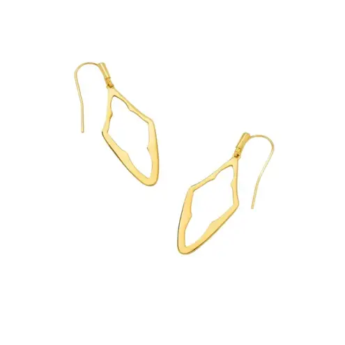 Kendra Scott New!  Elongated Abbie Open Frame Earrings in Gold