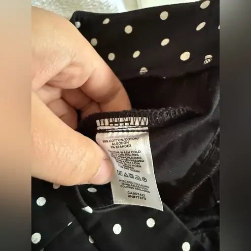 Ann Taylor Factory Black & White Polka Dot Ankle Pants Petite Size 0P