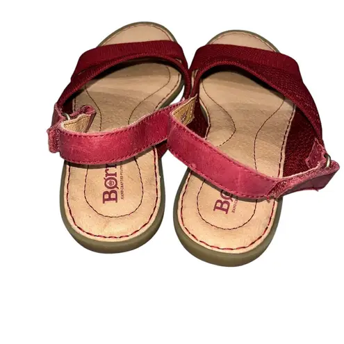 NEW Born Red Knit Hanz Sandals Shoes size 7