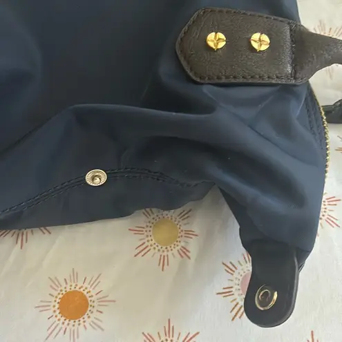 Navy Canvas Shoulder Bag Blue