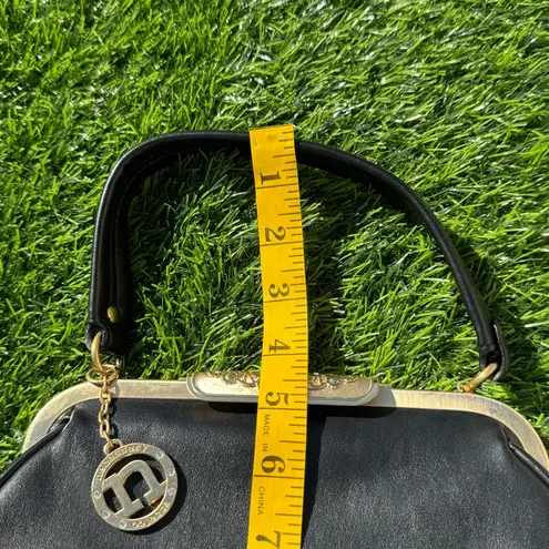 Necessary Objects Elegant Black Handbag with Gold Accents