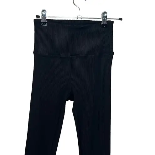 Carbon 38 Ribbed 7/8 Legging Cropped Ankle Black Yoga Gym Women’s Size Small S