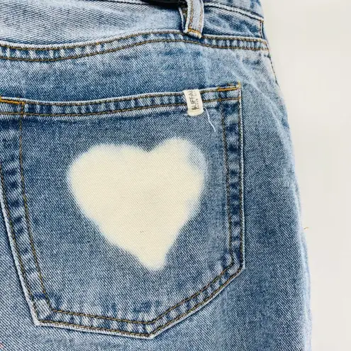 Buffalo David Bitton Payton High-Rise Rigid Girlfriend Jeans Tie Dye Heart 30