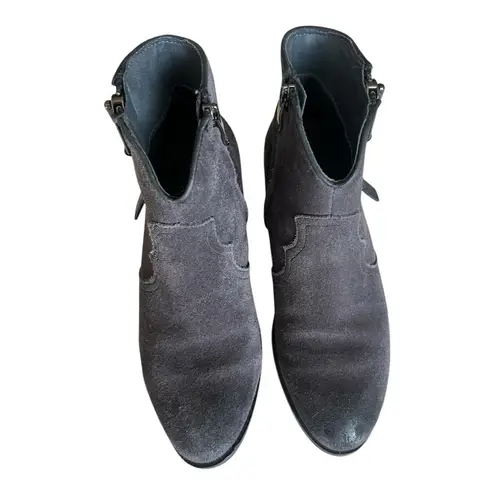 Bussola Alameda Annie Silk Suede Charcoal Grey Ankle Boots Size 37 (US 6.5