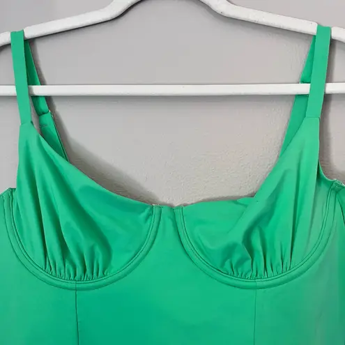 We Wore What Danielle 3.0 Underwire One Piece Swimsuit Bright Green L