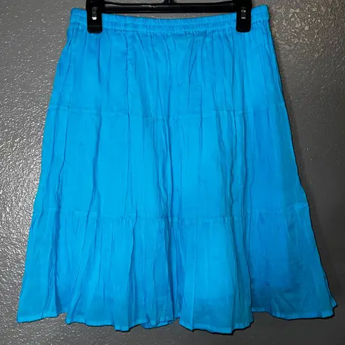 Lifestyle Blue Tiered Skirt Women’s XL | 100% Cotton Boho Peasant Style