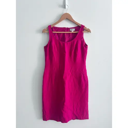 Tahari dress size 4 pink linen