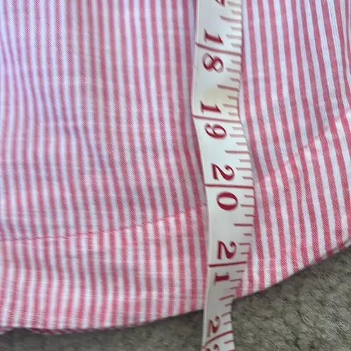 HD in Paris Anthropologie summer seersucker candy cane stripe sleeveless blouse