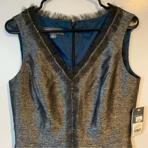 Donna Ricco NWT Silver Fringe Sleeveless Sheath Dress Size 8