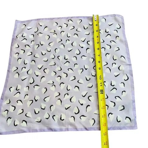 Max Mara Weekend Italian Silk Scarf Pastel Purple Abstract Heart Print Twilly