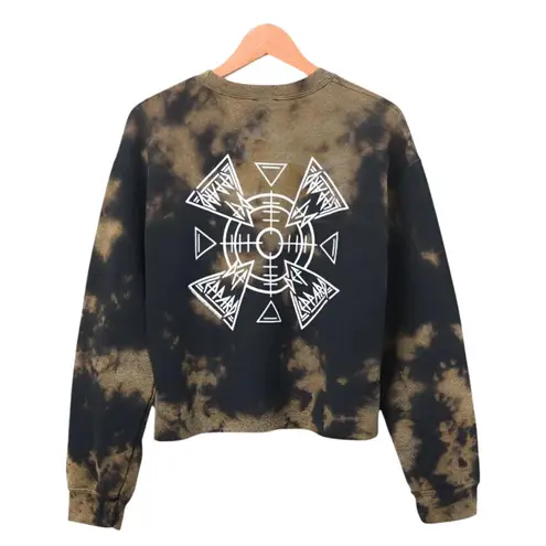 JUNK FOOD Def Leppard Tie Dye Crop Sweatshirt Size XL New with Tag MSRP $80