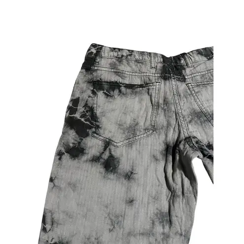 L'Agence LA't Pants Women's Size 25 Black Gray Tie Dye Cropped Relaxed Fit Ankle