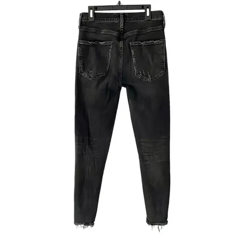 AGOLDE  Sophie Skinny High Rise Crop Black Stretchy Jeans size 28